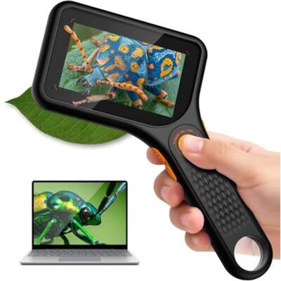 LIIYIELA Microscopio Para Adultos Y Niños, Microscopio Digital Con Pantalla De 3 Pulgadas, Aumento De 500x, Lupa Portátil Con 8 Led, Conexión Usb Compatible Con Pc Windows/macos - Negro LIIYIELA Microscopio Para Adultos Y Niños, Microscopio Digital Con Pantalla De 3 Pulgadas, Aumento De 500x, Lupa Portátil Con 8 Led, Conexión Usb Compatible Con Pc Windows/macos - Negro