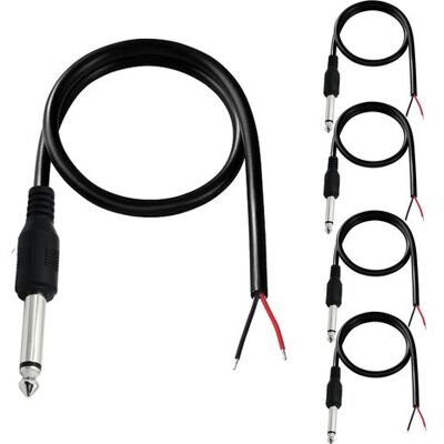 OEM Paquete De 5 Conectores Macho De Soldadura De 6,35 Mm, Conector De Audio Mono Ts De 1/4", Cable De Audio Ts De 1/4" A Cable De Altavoz De Alambre Pelado, Conector Macho De 6,35 Mm A Cable Pelado Para OEM Paquete De 5 Conectores Macho De Soldadura De 6,35 Mm, Conector De Audio Mono Ts De 1/4", Cable De Audio Ts De 1/4" A Cable De Altavoz De Alambre Pelado, Conector Macho De 6,35 Mm A Cable Pelado Para