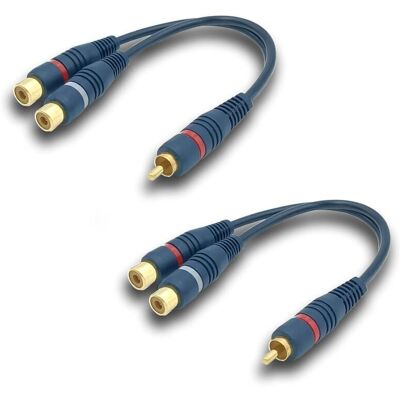 OEM Cable Divisor De Audio Rca, Adaptador En Y, Cable Rca A Jack De 15 Cm, 1 Macho A 2 Hembras, Para Subwoofer, Fono, Av, Audio, Subwoofer De Coche (cable Rca En Y, Paquete De 2, Azul). OEM Cable Divisor De Audio Rca, Adaptador En Y, Cable Rca A Jack De 15 Cm, 1 Macho A 2 Hembras, Para Subwoofer, Fono, Av, Audio, Subwoofer De Coche (cable Rca En Y, Paquete De 2, Azul).