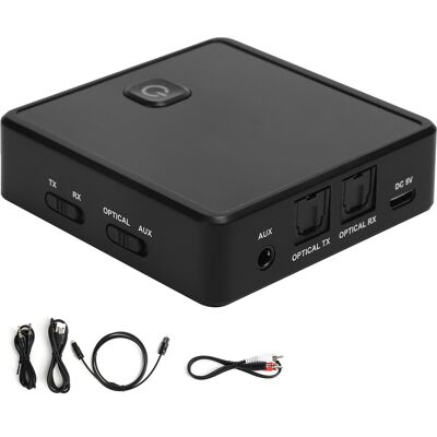 OEM 1 Adaptateur Audio Sans Fil Bluetooth 5.0 Émetteur-récepteur Entrée Auxiliaire 3,5 Mm Fibre Optique Rca Pour Tv Pc Voiture OEM 1 Adaptateur Audio Sans Fil Bluetooth 5.0 Émetteur-récepteur Entrée Auxiliaire 3,5 Mm Fibre Optique Rca Pour Tv Pc Voiture