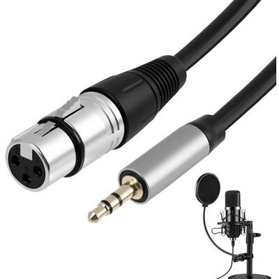 OEM Cable De Audio Mono Xlr Chapado En Oro A Jack De 3,5 Mm - Mini Jack Auxiliar A Xlr Macho - 1 M - Cable Adaptador De Audio Auxiliar Para Teléfono Móvil, Portátil, Altavoz (hembra) OEM Cable De Audio Mono Xlr Chapado En Oro A Jack De 3,5 Mm - Mini Jack Auxiliar A Xlr Macho - 1 M - Cable Adaptador De Audio Auxiliar Para Teléfono Móvil, Portátil, Altavoz (hembra)