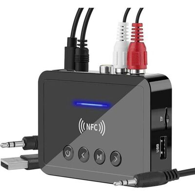 OEM Bluetooth 5.0 Récepteur Metteur Fm Stéréo Aux 3.5mm Jack Rca Sans Fil Nfc Bluetooth Audio Adaptateur Pour Tv Pc Casque OEM Bluetooth 5.0 Récepteur Metteur Fm Stéréo Aux 3.5mm Jack Rca Sans Fil Nfc Bluetooth Audio Adaptateur Pour Tv Pc Casque