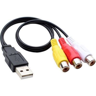 OEM Cable Usb A Rca, Cable Rca, Conector Usb 2.0 A 3 Puertos Rca, Interfaz Av, 150 Cm OEM Cable Usb A Rca, Cable Rca, Conector Usb 2.0 A 3 Puertos Rca, Interfaz Av, 150 Cm