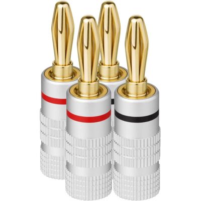 OEM Juego De 4 Conectores Para Altavoces,conector De 4 Mm,apto Para Altavoces,cables De Altavoz Y Receptores Estéreo OEM Juego De 4 Conectores Para Altavoces,conector De 4 Mm,apto Para Altavoces,cables De Altavoz Y Receptores Estéreo
