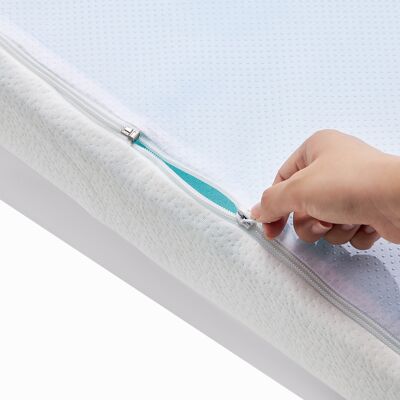 Mophorn - Cubrecolchón, Tamaño Queen, Almohadilla De Espuma Viscoelástica De 76,2 Mm De Grosor, Infusión De Gel Refrescante, Funda Lavable, Comprimido Para Una Instalación Rápida, Soporte Cómodo Mophorn - Cubrecolchón, Tamaño Queen, Almohadilla De Espuma Viscoelástica De 76,2 Mm De Grosor, Infusión De Gel Refrescante, Funda Lavable, Comprimido Para Una Instalación Rápida, Soporte Cómodo
