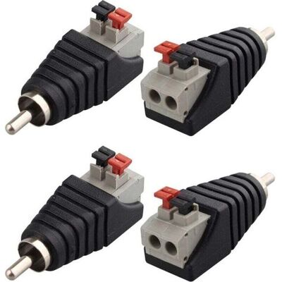 OEM Paquete De 4 Altavoces Rca, Conector Rca Macho Y Hembra A Av 2, Hembra, Audio Y Vídeo, 5,5 X 2,1 Mm OEM Paquete De 4 Altavoces Rca, Conector Rca Macho Y Hembra A Av 2, Hembra, Audio Y Vídeo, 5,5 X 2,1 Mm