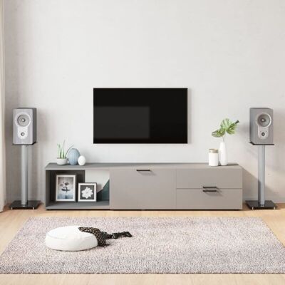 Vidaxl - Soportes Altavoces 2 Ud Vidrio Templado Negro Y Plata 3 Pilares Vidaxl - Soportes Altavoces 2 Ud Vidrio Templado Negro Y Plata 3 Pilares