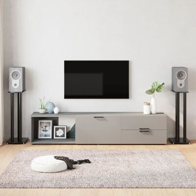 Vidaxl - Soportes De Altavoces 2 Uds Vidrio Templado Negro 3 Pilares Vidaxl - Soportes De Altavoces 2 Uds Vidrio Templado Negro 3 Pilares