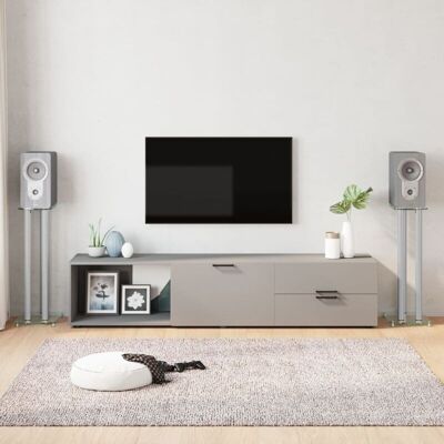 Vidaxl - Soportes De Altavoces 2 Uds Vidrio Templado Plateado 3 Pilares Vidaxl - Soportes De Altavoces 2 Uds Vidrio Templado Plateado 3 Pilares