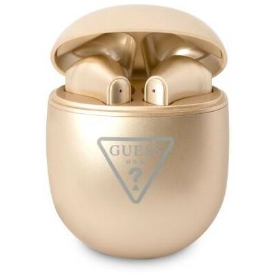 Auriculares Bluetooth inalámbricos Guess con estación de carga - Oro Auriculares Bluetooth inalámbricos Guess con estación de carga - Oro