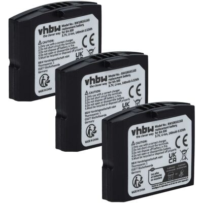 Vhbw - 3x Batería Recargable Reemplaza Sennheiser Nci-pls100h Para Auriculares Inalámbricos, Cascos (140 Mah, 3,7 V, Polímero De Litio) Vhbw - 3x Batería Recargable Reemplaza Sennheiser Nci-pls100h Para Auriculares Inalámbricos, Cascos (140 Mah, 3,7 V, Polímero De Litio)