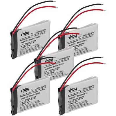Vhbw 5x Batería Compatible Con Jabra Pro 923, 920, 935, 930, 900 Auriculares Inalámbricos, Cascos (250 Mah, 3,7 V, Li-poli) Vhbw 5x Batería Compatible Con Jabra Pro 923, 920, 935, 930, 900 Auriculares Inalámbricos, Cascos (250 Mah, 3,7 V, Li-poli)