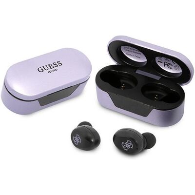 Guess auriculares inalámbricos Bluetooth BT5.0 5H - Estuche de carga (lila) Guess auriculares inalámbricos Bluetooth BT5.0 5H - Estuche de carga (lila)