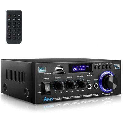 OEM Amplificador Estéreo, 600w, Bluetooth 5.0, Entrada Usb/sd, Función Fm, Karaoke, Para El Hogar/coche OEM Amplificador Estéreo, 600w, Bluetooth 5.0, Entrada Usb/sd, Función Fm, Karaoke, Para El Hogar/coche