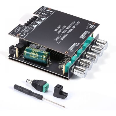 OEM Amplifier Board - Tpa3116d2 2.1 Channel 50w+50w+100w - Bass Treble Control - Dc 12v-24v - Black - 1 Piece OEM Amplifier Board - Tpa3116d2 2.1 Channel 50w+50w+100w - Bass Treble Control - Dc 12v-24v - Black - 1 Piece