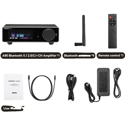 OEM Amplificador De Potencia Estéreo, Audio De Alta Resolución, Múltiples Entradas, A80 Con 48v 5a Ue OEM Amplificador De Potencia Estéreo, Audio De Alta Resolución, Múltiples Entradas, A80 Con 48v 5a Ue