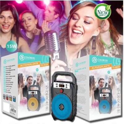 TRADE SHOP TRAESIO Trade Shop - Cassa Speaker Altoparlante Bluetooth 15watt Tx-9824 Radio Fm Tf Usb Ricaricabile - TRADE SHOP TRAESIO Trade Shop - Cassa Speaker Altoparlante Bluetooth 15watt Tx-9824 Radio Fm Tf Usb Ricaricabile -
