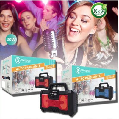 TRADE SHOP TRAESIO Trade Shop - Estuche De Altavoz Altavoz Bluetooth 20watt Tx-9828 Radio Fm Tf Usb Recargable - TRADE SHOP TRAESIO Trade Shop - Estuche De Altavoz Altavoz Bluetooth 20watt Tx-9828 Radio Fm Tf Usb Recargable -