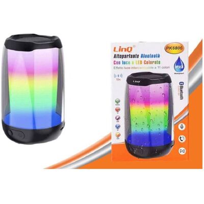 TRADE SHOP TRAESIO Altavoz Bluetooth Portátil Con Luz Led De Colores Altavoz Usb Tf Pk6806 - TRADE SHOP TRAESIO Altavoz Bluetooth Portátil Con Luz Led De Colores Altavoz Usb Tf Pk6806 -