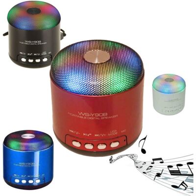 TRADE SHOP TRAESIO Altavoz Portátil Bluetooth Mp3 Led Microsd Altavoz Radio Fm Ws-y90b TRADE SHOP TRAESIO Altavoz Portátil Bluetooth Mp3 Led Microsd Altavoz Radio Fm Ws-y90b