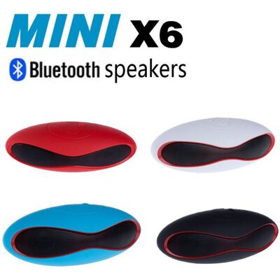 TRADE SHOP TRAESIO Altavoz Bluetooth Tf Usb Altavoz Móvil Ipod Smartphone Tablet Mini-x6 - TRADE SHOP TRAESIO Altavoz Bluetooth Tf Usb Altavoz Móvil Ipod Smartphone Tablet Mini-x6 -