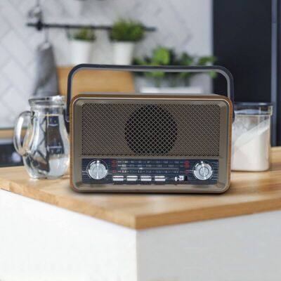 TRADE SHOP TRAESIO Trade Shop - Fm Radio Retro Altavoz Inalámbrico Mp3 Portátil Bluetooth Usb Aux Tf Q-sy500 - TRADE SHOP TRAESIO Trade Shop - Fm Radio Retro Altavoz Inalámbrico Mp3 Portátil Bluetooth Usb Aux Tf Q-sy500 -