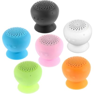Trade Shop Traesio - Altavoz Bluetooth portátil con ventosa impermeable Trade Shop Traesio - Altavoz Bluetooth portátil con ventosa impermeable