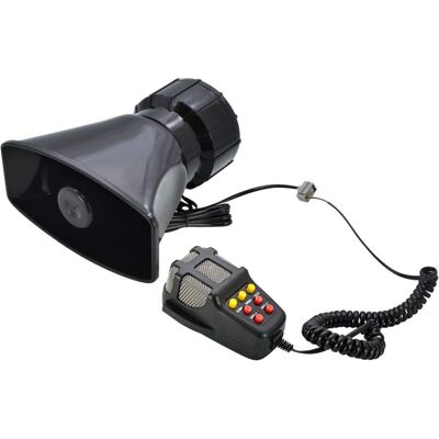 MUMU Sirena De Policía De 12 V Y 100 W, 7 Tonos, Alarma Para Coche, Bocina Con Micrófono, Sistema De Altavoces Pa, Amplificador De Sonido De Emergencia Fliti MUMU Sirena De Policía De 12 V Y 100 W, 7 Tonos, Alarma Para Coche, Bocina Con Micrófono, Sistema De Altavoces Pa, Amplificador De Sonido De Emergencia Fliti