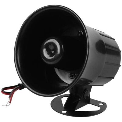 FOCTRO Sirena Con Altavoz De Bocina, Sirena De Emergencia Electrónica Con Altavoz, 12 V Dc, Sistema De Alarma De Seguridad Cableada Para Exteriores FOCTRO Sirena Con Altavoz De Bocina, Sirena De Emergencia Electrónica Con Altavoz, 12 V Dc, Sistema De Alarma De Seguridad Cableada Para Exteriores