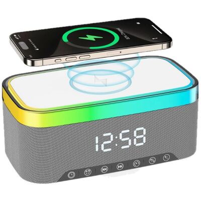 OEM Altavoz Bluetooth Inteligente Y Creativo, Luz Nocturna, Audio De Escritorio, Cargador Inalámbrico, Luz Ambiental Para Mesita De Noche. OEM Altavoz Bluetooth Inteligente Y Creativo, Luz Nocturna, Audio De Escritorio, Cargador Inalámbrico, Luz Ambiental Para Mesita De Noche.
