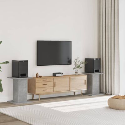 Vidaxl Soportes Altavoces 2 Uds Madera Gris Hormigón 30x30x60 Cm Vidaxl Soportes Altavoces 2 Uds Madera Gris Hormigón 30x30x60 Cm