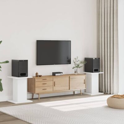Vidaxl Soportes Altavoces 2 Uds Madera Ingeniería Blanco 30x30x60 Cm Vidaxl Soportes Altavoces 2 Uds Madera Ingeniería Blanco 30x30x60 Cm