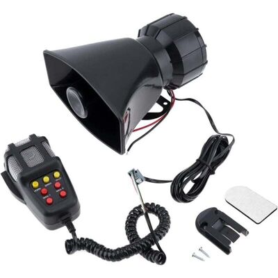 DPZO Sirena Policial Con Altavoz, 7 Tonos, Amplificador, Alarma De Coche Con Micrófono, Sistema De Altavoces De Emergencia Pa De 12 V Y 100 W, Sirena De Alarma DPZO Sirena Policial Con Altavoz, 7 Tonos, Amplificador, Alarma De Coche Con Micrófono, Sistema De Altavoces De Emergencia Pa De 12 V Y 100 W, Sirena De Alarma