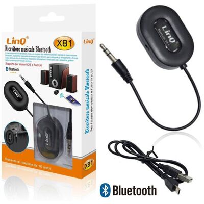 TRADE SHOP TRAESIO Trade Shop - Ricevitore Musicale Bluetooth X81 Per Auto Speaker Aux Jack Vivavoce Wireless 3,5mm - TRADE SHOP TRAESIO Trade Shop - Ricevitore Musicale Bluetooth X81 Per Auto Speaker Aux Jack Vivavoce Wireless 3,5mm -