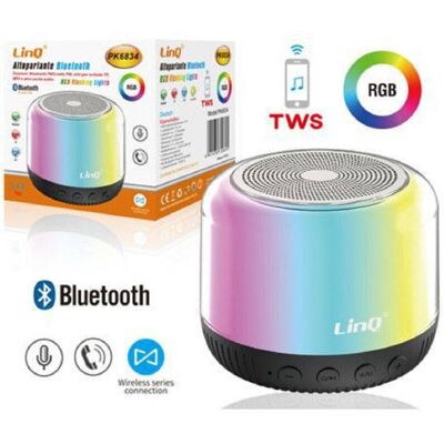 TRADE SHOP TRAESIO Trade Shop - Speaker Bluetooth Rgb Portatile Pk6834 Cassa Altoparlante Con La Luz Led - TRADE SHOP TRAESIO Trade Shop - Speaker Bluetooth Rgb Portatile Pk6834 Cassa Altoparlante Con La Luz Led -
