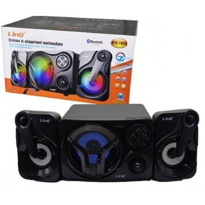 Trade Shop - Altavoces Bluetooth 2.1 con Luces LED - Sistema Multimedia 2.1 Trade Shop - Altavoces Bluetooth 2.1 con Luces LED - Sistema Multimedia 2.1