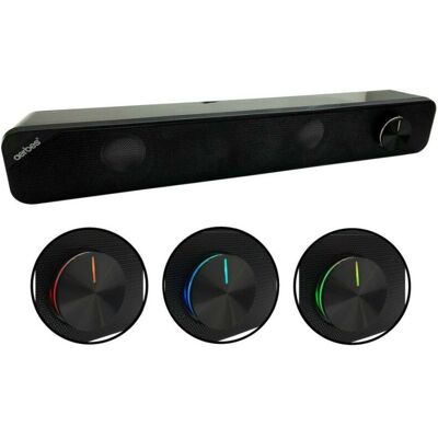 TRADE SHOP TRAESIO Soundbar 2.0 Aux Usb Altavoz Rgb Estéreo Tv Pc Home Theatre Ab-d381 - TRADE SHOP TRAESIO Soundbar 2.0 Aux Usb Altavoz Rgb Estéreo Tv Pc Home Theatre Ab-d381 -