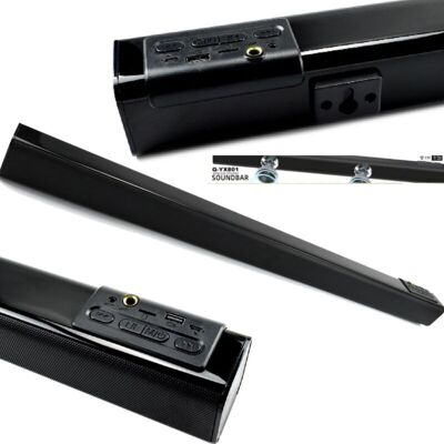 TRADE SHOP TRAESIO Trade Shop - Soundbar Barra Audio Bluetooth Wireless 5wx2 Ricaricabile Telecomando Q-yx801 - TRADE SHOP TRAESIO Trade Shop - Soundbar Barra Audio Bluetooth Wireless 5wx2 Ricaricabile Telecomando Q-yx801 -