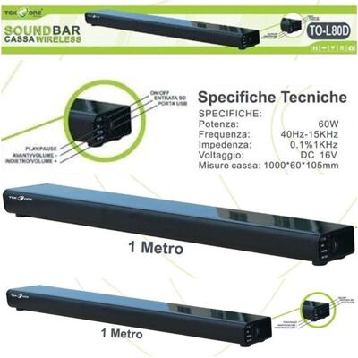 TRADE SHOP TRAESIO Barra De Sonido Subwoofer Altavoz Home Cinema Tv Sistema Surround 5.1 60w Usb Tf - TRADE SHOP TRAESIO Barra De Sonido Subwoofer Altavoz Home Cinema Tv Sistema Surround 5.1 60w Usb Tf -