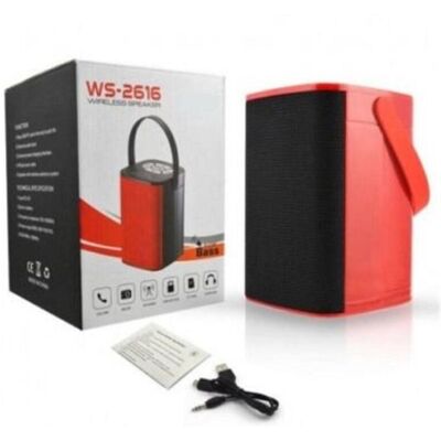TRADE SHOP TRAESIO Altavoz Funda Bluetooth Ws-2616 Aux Radio Fm Usb Tf Mp3 - TRADE SHOP TRAESIO Altavoz Funda Bluetooth Ws-2616 Aux Radio Fm Usb Tf Mp3 -