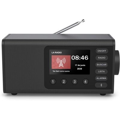 Radio Digital Con Altavoz Hama Dr1001 Fm/dab+ Bt Pantalla 4.3" 5w Reloj Despertador Negro" Radio Digital Con Altavoz Hama Dr1001 Fm/dab+ Bt Pantalla 4.3" 5w Reloj Despertador Negro"
