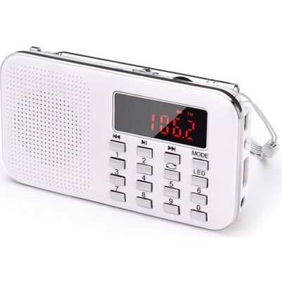 OEM Radio Portátil, Radio Fm Am, Alimentada Por Batería Y Corriente Eléctrica, Mp3, Altavoz, Compatible Con Tarjeta Tf/usb, Linterna, Aplicable (blanco) OEM Radio Portátil, Radio Fm Am, Alimentada Por Batería Y Corriente Eléctrica, Mp3, Altavoz, Compatible Con Tarjeta Tf/usb, Linterna, Aplicable (blanco)