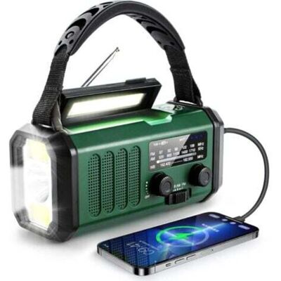 OEM Radio De Emergencia Con Manivela De 10.000 Mah, Radio Meteorológica Noaa Con Radio Am/fm Y Energía Solar, Batería Recargable, Linterna Y Luz De Lectura, Alarma Sos, Brújula, Cargador De Teléfono OEM Radio De Emergencia Con Manivela De 10.000 Mah, Radio Meteorológica Noaa Con Radio Am/fm Y Energía Solar, Batería Recargable, Linterna Y Luz De Lectura, Alarma Sos, Brújula, Cargador De Teléfono