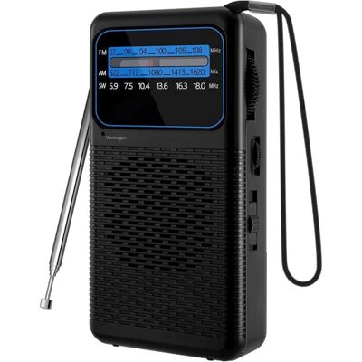OEM Radio Portátil - Am Fm Onda Corta - Recepción Universal - Baterías Aa - Carcasa Plástico Ligera - Para Viajes Senderismo Pesca - 12,9 X 7 X 3,4 Cm OEM Radio Portátil - Am Fm Onda Corta - Recepción Universal - Baterías Aa - Carcasa Plástico Ligera - Para Viajes Senderismo Pesca - 12,9 X 7 X 3,4 Cm