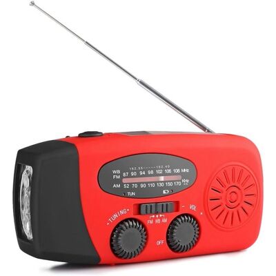 OEM Radio Solar Portátil, Radio Am/fm Autoalimentada Con Manivela, Linterna De 3 Led Y Cargador De Teléfono. OEM Radio Solar Portátil, Radio Am/fm Autoalimentada Con Manivela, Linterna De 3 Led Y Cargador De Teléfono.