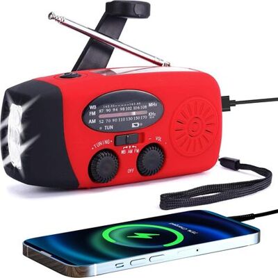 OEM Radio Solar De Emergencia Am/fm Con Linterna De 1w – Alarma Sos – Portátil Y Recargable – Para Acampar Y Situaciones Críticas OEM Radio Solar De Emergencia Am/fm Con Linterna De 1w – Alarma Sos – Portátil Y Recargable – Para Acampar Y Situaciones Críticas