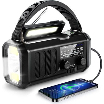 OEM Radio De Emergencia, 10.000 Mah/37.000 Mwh, Radio Meteorológica Noaa, Radio Solar De Manivela Con Am/fm, Linterna Y Luz De Lectura, Batería Recargable, Alarma Sos, Cargador De Teléfono Móvil OEM Radio De Emergencia, 10.000 Mah/37.000 Mwh, Radio Meteorológica Noaa, Radio Solar De Manivela Con Am/fm, Linterna Y Luz De Lectura, Batería Recargable, Alarma Sos, Cargador De Teléfono Móvil