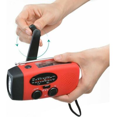 OEM Radio Solar Portátil, Radio Am/fm/noaa Autoalimentada Con Manivela, Radio Meteorológica De Emergencia Con Linterna De 3 Led Y Cargador De Teléfono Para Senderismo Y Acampada (2000 Mah) OEM Radio Solar Portátil, Radio Am/fm/noaa Autoalimentada Con Manivela, Radio Meteorológica De Emergencia Con Linterna De 3 Led Y Cargador De Teléfono Para Senderismo Y Acampada (2000 Mah)