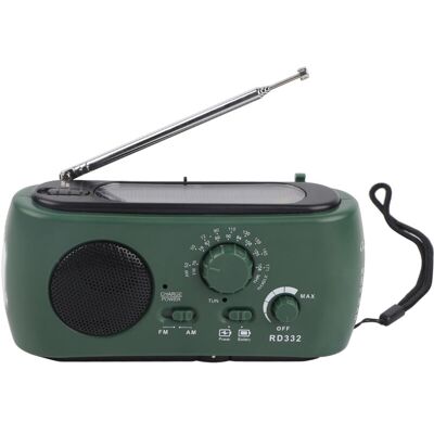 OEM Radio Am/fm Solar Con Manivela, Cargador De Teléfono De Emergencia Y Linterna Led OEM Radio Am/fm Solar Con Manivela, Cargador De Teléfono De Emergencia Y Linterna Led