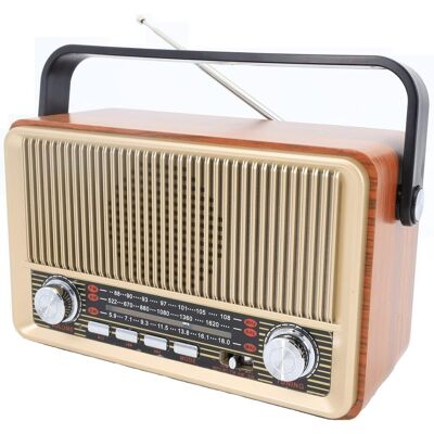 OEM Radio Portátil Vintage Am/fm/sw Con Bluetooth, Compatible Con Usb/tf/aux, Con Batería De 1200 Mah, Ideal Para Cocinas De Casa Y Oficina. OEM Radio Portátil Vintage Am/fm/sw Con Bluetooth, Compatible Con Usb/tf/aux, Con Batería De 1200 Mah, Ideal Para Cocinas De Casa Y Oficina.